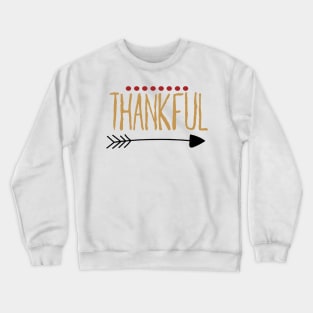 Thankful Hand Writing Arrow Crewneck Sweatshirt